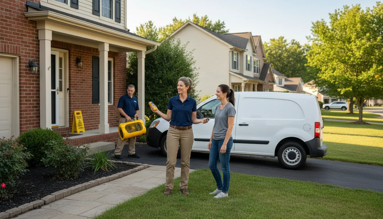 Residential water damage restoration in Shubert, NE